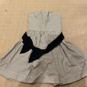 Striped Strapless Dress